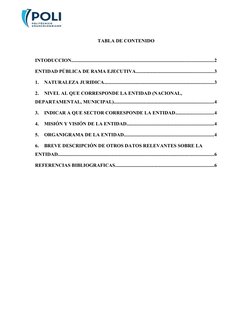 TABLA DE CONTENIDO
INTODUCCION...............................................................................................