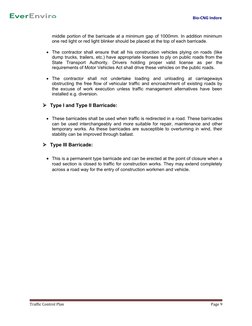 Bio-CNG Indore
middle portion of the barricade at a minimum gap of 1000mm. In addition m