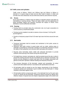 Bio-CNG Indore
2.8.Traffic cones and cylinders
Traffic  cones  of  500mm,  750mm  and  1