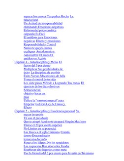 superar los errores Tus padres Hecha La 
falacia fatal 
Un Actitud de irresponsabilidad 
eliminando Emociones negativas 
Enfe