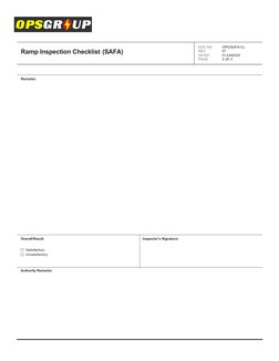 SAFA Ramp Inspection Checklist 2020 | PDF | Vehicles | Manufactured Goods