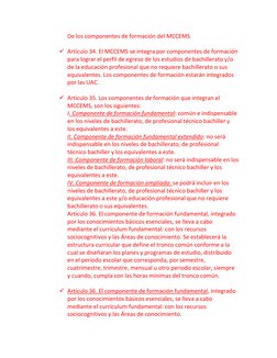 Componente de Formación Fundamental MCCEMS | PDF | Plan de estudios ...