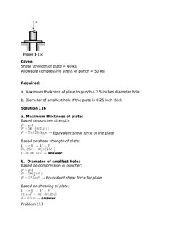Punching Force Calculations for Holes | PDF | Strength Of Materials ...