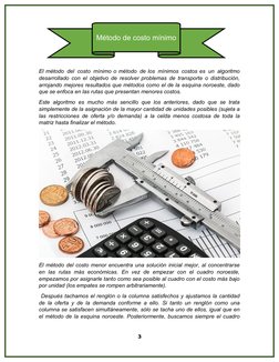 Método de Costo Mínimo en Transporte | PDF | Transporte | Algoritmos