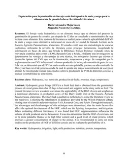 iii 
 
Exploración para la producción de forraje verde hidropónico de maíz y sorgo para la 
alimentación de ganado lechero: R