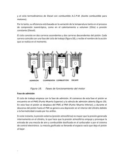 - 
y el ciclo termodinámico de Diesel con combustible A.C.P.M. (Aceite combustible para 
motores). 
Por lo tanto, su eficie
