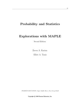 Probability and Statistics Explorations With Maple | PDF