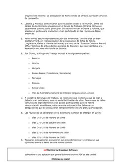 proyecto de informe. La delegación de Reino Unido se ofreció a prestar servicios 
de corrección. 
4. Letonia y Moldova comuni