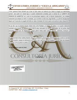 CONSULTORIA JURIDICA “CIEZA & ABOGADOS”
ASOCIADOS Y ASESORES JURIDICOS
A ello, queremos hacer precisión que si bien es cierto