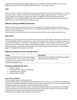 Google Talk, Facebook Messenger, Google Hangout, etc., are examples of instant messengers. Some of these 
applications suppor