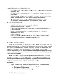 Health Education in Nursing Practices | PDF | Health Education ...