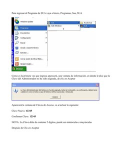 Guía de Instalación y Uso del SUA | PDF | Ventana (informática ...
