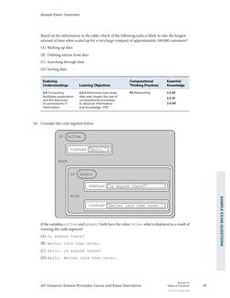 91
AP Computer Science Principles Course and Exam Description
Return to 
Table of Contents
© 2014 The College Board
Sample Ex