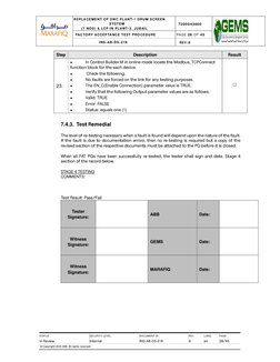 REPLACEMENT OF SWC PLANT-1 DRUM SCREEN
                              SYSTEM
      (7 NOS) & LCP IN PLANT-2,