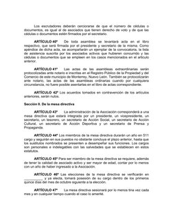 Los escrutadores deberán  cerciorarse  de  que  el número  de  cédulas o
documentos, es igual al de asociados que tienen dere