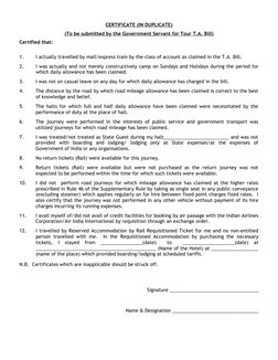 Travelling Allowance Bill Form Guide | PDF | Public Transport | Economies