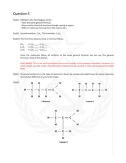 Csec Compounding Example CSEC Chemistry Paper 2 Solutions 2019 | PDF | Polymerization | Isomer