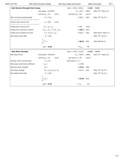 9/8/22, 5:27 PM
AISC Steel Connection Design                 http://asp.civilbay.com/connect                 Splice Connectio
