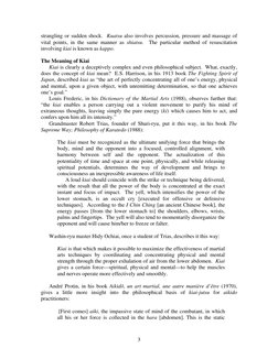 strangling or sudden shock.  Kuatsu also involves percussion, pressure and massage of 
vital points, in the same manner as sh