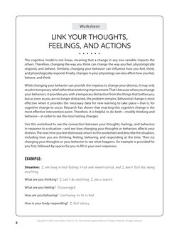 Copyright © 2022 Leslie Sokol & Marci G. Fox, The Ultimate Cognitive Behavioral Therapy Workbook. All rights reserved.
8
Work