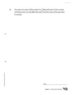 Fractions Word Problems - Grade 5 | PDF