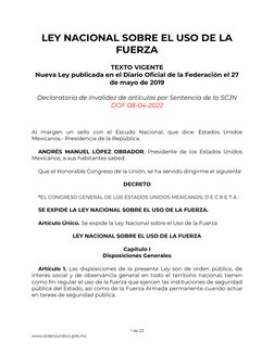 Ley Nacional sobre el Uso de la Fuerza | PDF | Policía | México