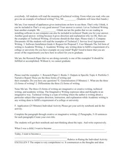 Creative Writing Lesson Plan Overview | PDF | Essays | Thought