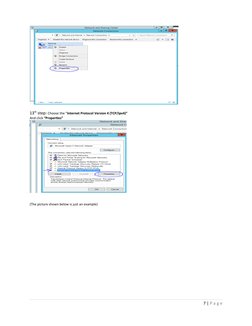 13th step: Choose the “Internet Protocol Version 4 (TCP/Ipv4)”
And click “Properties”
(The picture shown below is just an exa