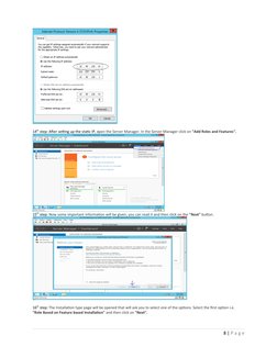 14th step: After setting up the static IP, open the Server Manager. In the Server Manager click on "Add Roles and Features".