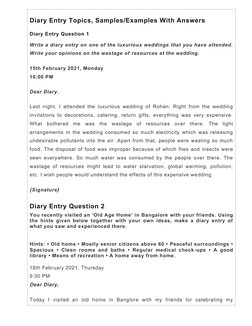 Diary Intro Diary Entry Format and Examples | PDF | Diary | Experience