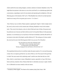 which could be the meat cutting choppers, scimitars; skeletons of animals. Baudelaire writes,“We
might liken the spectator to