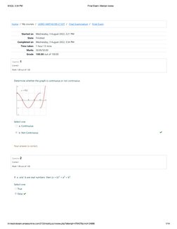 Calculus 1 Final Exam | PDF