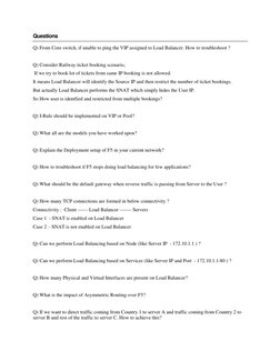 F5 Load Balancer Interview Questions | PDF | Load Balancing (Computing ...