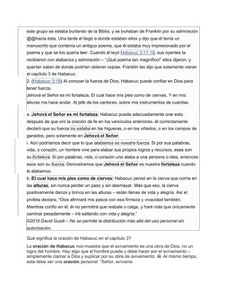 este grupo se estaba burlando de la Biblia, y se burlaban de Franklin por su admiración 
@@hacia ésta. Una tarde él llegó a d