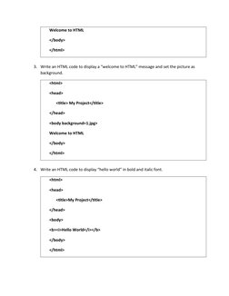 Std 1.1 Html Programs HTML Programs with Outputs for Practice | PDF | Html Element | Html