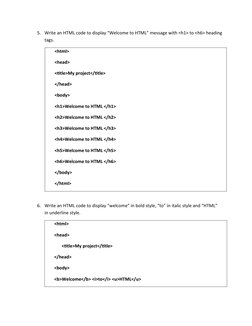 HTML Programs with Outputs for Practice | PDF | Html Element | Html
