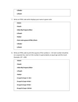 HTML Programs with Outputs for Practice | PDF | Html Element | Html
