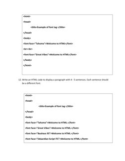 HTML Programs with Outputs for Practice | PDF | Html Element | Html