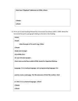 Std 1.1 Html Programs HTML Programs with Outputs for Practice | PDF | Html Element | Html