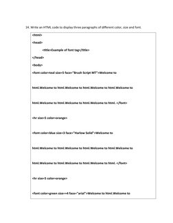 HTML Programs with Outputs for Practice | PDF | Html Element | Html