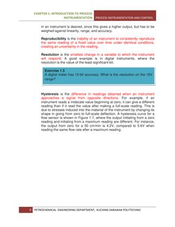 CHAPTER 1: INTRODUCTION TO PROCESS 
INSTRUMENTATION   PROCESS INSTRUMENTATION AND CONTROL 
 
9 
PETROCHEMICAL  ENGINEERING DE