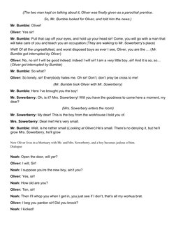 Oliver Twist Play Script | PDF | Nancy (Oliver Twist) | Fagin