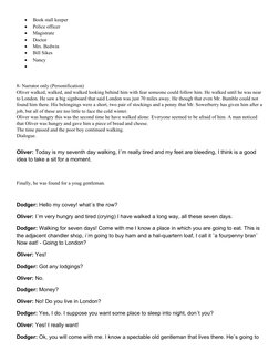 Oliver Twist Play Script | PDF | Nancy (Oliver Twist) | Fagin