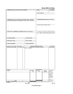 House Bill of Lading Example | PDF | Bill Of Lading | Cargo