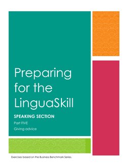 LinguaSkill Speaking Test: Part 5 Guide | PDF | Customer | Supermarket