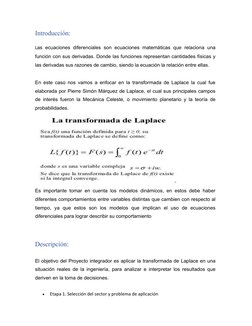 Introducción:
Las  ecuaciones diferenciales son  ecuaciones  matemáticas que  relaciona  una
función con sus derivadas. Donde