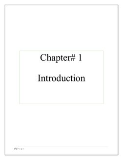 5 | P a g e
Chapter# 1
Introduction
