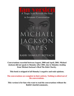 Unedited Michael Jackson Conversations | PDF