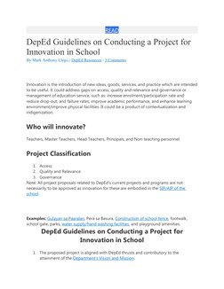 DepEd Project Proposal Format Guide | PDF | Risk | Risk Management