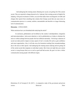 And undergoing this training means obtaining new accent, not getting rid of the current
accent. They are expected to chan